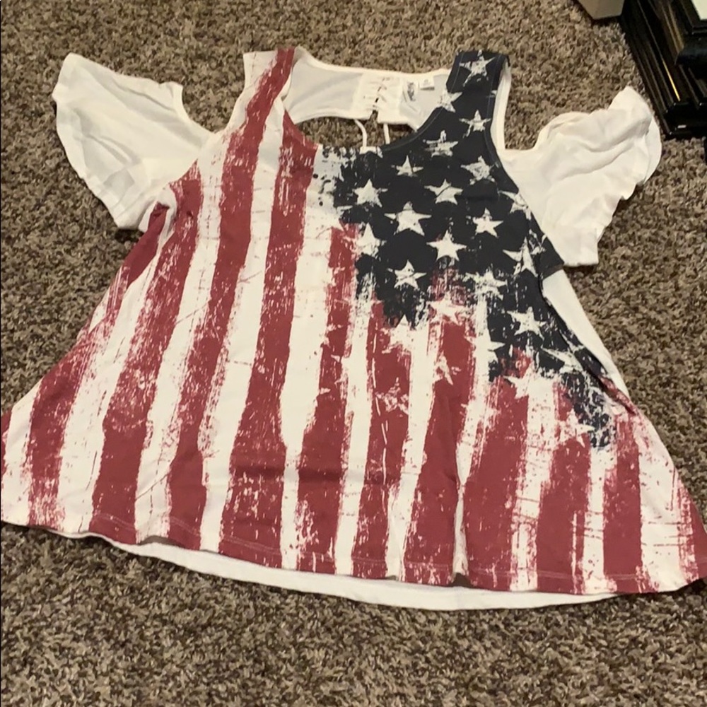 American flag tank top